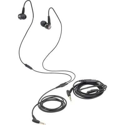 In-Ear hallójárati mikrofonos fülhallgató, headset, fülmonitor kivitelű renkforce GT300