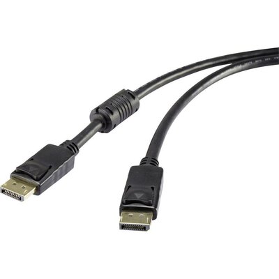 DisplayPort kábel [1x DisplayPort dugó - 1x DisplayPort dugó] 0,5 m fekete 3840 x 2160 pixel renkforce