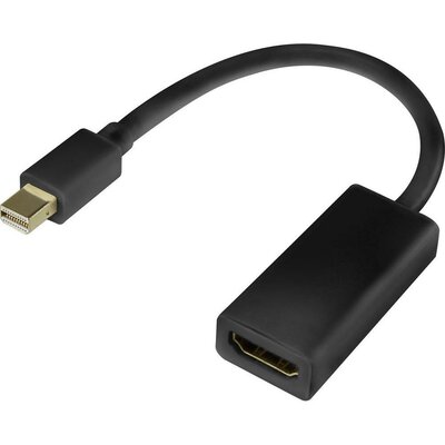 Kijelző csatlakozó / HDMI Átalakító [1x Mini DisplayPort dugó - 1x HDMI alj] Fekete Aranyozatt érintkező Renkforce