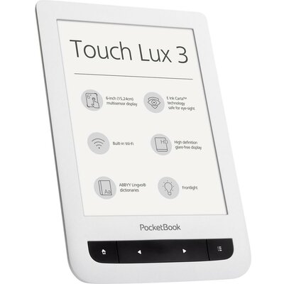 E-könyv olvasó, fehér, Pocketbook Touch Lux 3