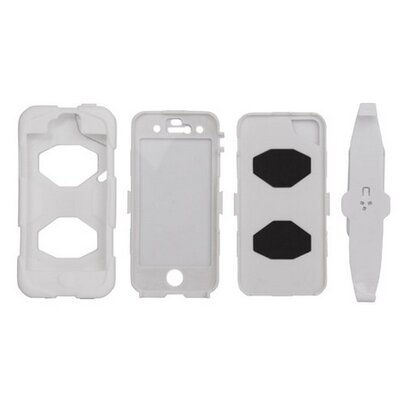 Defender műanyag hátlapvédő telefontok (közepesen ütésálló, forgatható övcsipesz) Fehér [Apple iPhone 5, iPhone 5S, iPhone SE]