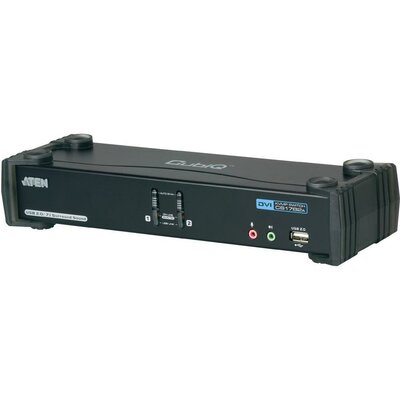 2 portos KVM switch, (billentyűzet, video, egér) elosztó, DVI elosztó és USB 2.0 Hub Aten CS1782A-AT-G