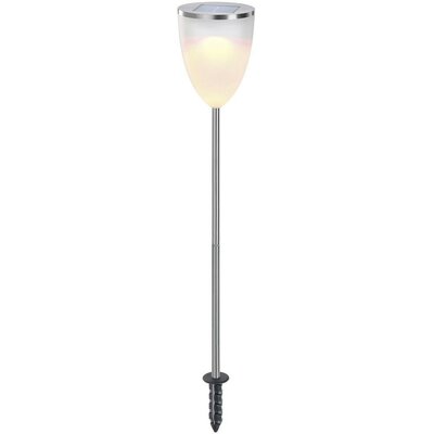 LED-es leszúrható napelemes kerti lámpa, rozsdamentes acél, Esotec Tropic Duo color 102607