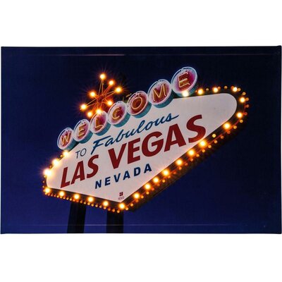 LED-es dekorációs falikép, 60 x 40 cm, Heitronic 34083 Las Vegas