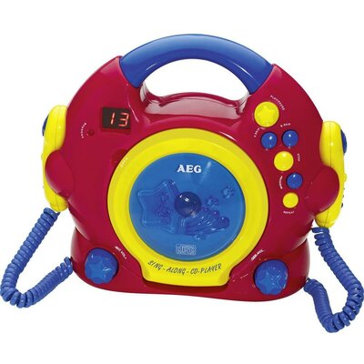 Gyermek karaoke szett, beépített CD lejátszóval, két mikrofonnal AEG CDK 4229