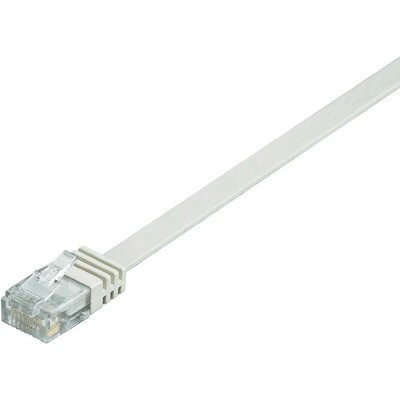 RJ45 Patch kábel, hálózati LAN kábel CAT 6 U/UTP [1x RJ45 dugó - 1x RJ45 dugó] 10 m Fehér Nagy rugalmasságú Goobay