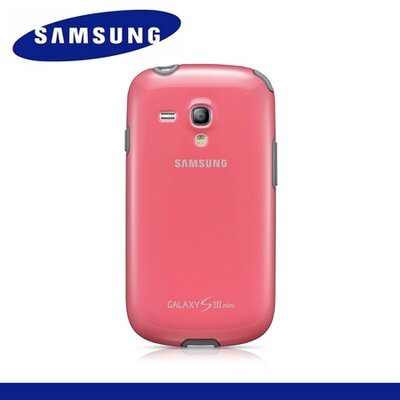Samsung EFC-1M7BPEG Műanyag hátlapvédő telefontok (gumi / szilikon betét) Rózsaszín [Samsung Galaxy S3 mini (GT-I8190), Samsung Galaxy S3 mini VE (GT-I8200)]