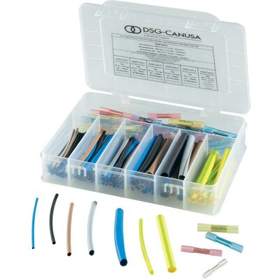 DERAY® 5000 zsugorcső készlet - 2:1, színes, összekötő darabokkal