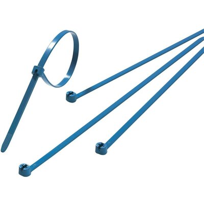 Kábelkötegelő készlet fém nyelvvel 360 x 4,8 mm, kék, 100 db, ABB TY528M-NDT