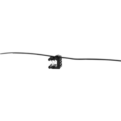 Kábelkötegelő kábeltartóval 200 x 4,6 mm, fekete, 1 db, HellermannTyton 156-00010 T50ROSEC21-MC5-BK-D1