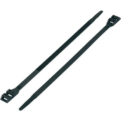 Duplafejű kábelkötegelő 510 x 9 mm, fekete, 1 db, KSS DK-510BK