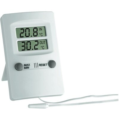Digitális bel- és kültéri hőmérő, fehér, TFA