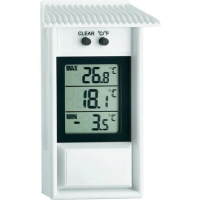 Digitális hőmérő, beltéri és kültéri hőmérő, fehér színű TFA Dostmann 30.1053