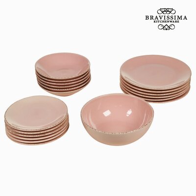 19 darabos pink tányérkészlet - Kitchen's Deco Gyűjtemény by Bravissima Kitchen