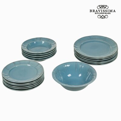 Kék 19 darabos tányérkészlet - Kitchen's Deco Gyűjtemény by Bravissima Kitchen