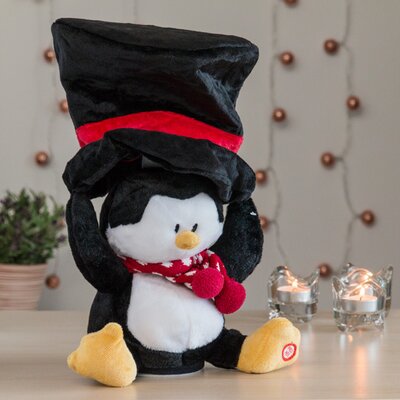 Zenélő és Mozgó Karácsonyi Plüssjáték, Pingvin