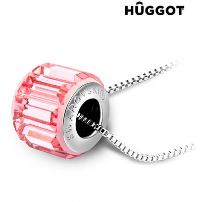 Pink Wheel Hûggot ródiumozott nyakék Swarovski® kristályokkal (45 cm)