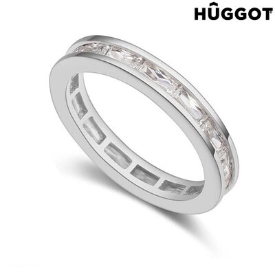 Fashion Hûggot ródiumozott gyűrű cirkóniakövekkel, 18,1 mm