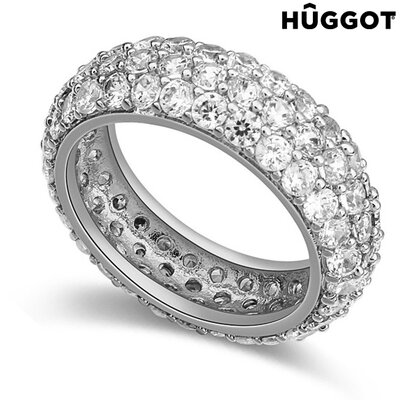 Princess Hûggot ródiumozott gyűrű cirkóniakövekkel, 18,1 mm