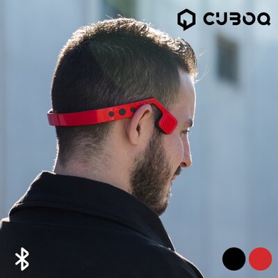 CuboQ Csontvezetéses Bluetooth Fülhallgató, Piros