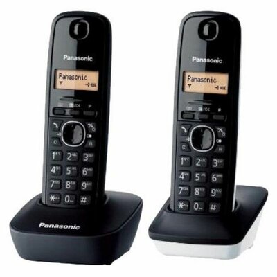 Vezeték Nélküli Telefon Panasonic KX-TG1612SP1 Fekete Fehér (2 darab)