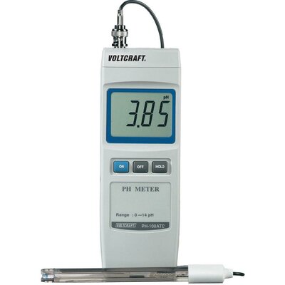 PH mérő folyadékokhoz, digitális ipari PH mérő - 14 pH Voltcraft pH-100 ATC