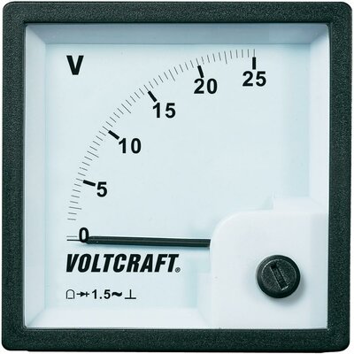 Analóg beépíthető táblaműszer, beépíthető voltmérő 25V Voltcraft AM 72x72