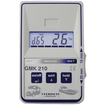 Greisinger GMK 210 anyagnedvességmérő műszer, vizuális/akusztikus jelzéssel