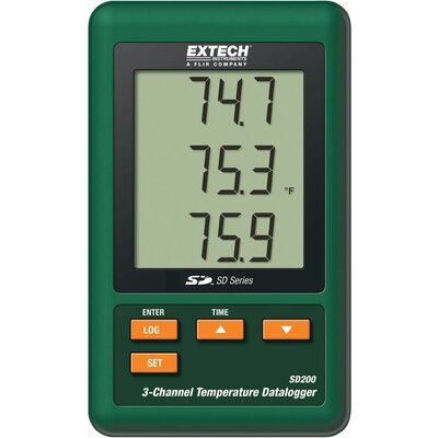Hőmérséklet adatgyűjtő, adatrögzítő Extech SD 200 -100 tól 1300°C-ig