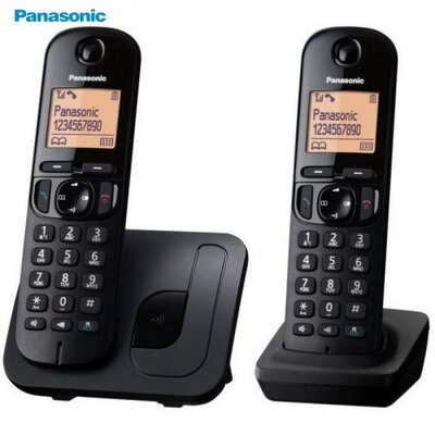 Panasonic KX-TGC212PDB TELEFON készülék, DECT / hordozható Panasonic KX-TGC212PDB (1 bázis, 2 kézibeszélő) FEKETE [Univerzális]