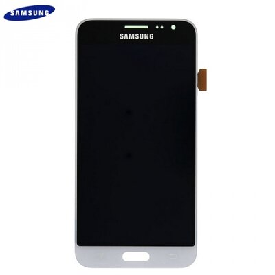 Gyári LCD kijelző komplett panel (kerettel, érintőpanellel), Fehér [Samsung Galaxy J3 (2016) (SM-J320)]