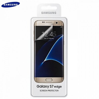 Samsung ET-FG935CTEG Kijelzővédő fólia (2 db-os, full screen, íves) víztiszta áttetsző [Samsung Galaxy S7 EDGE (SM-G935)]