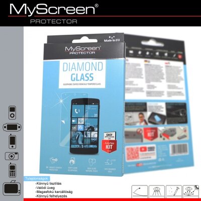 MYSCREEN DIAMOND GLASS Kijelzővédő üvegfólia (extra karcálló, ütésálló, 0.33mm, 9H, nem íves) ÁTLÁTSZÓ [Apple iPhone 7 4.7]