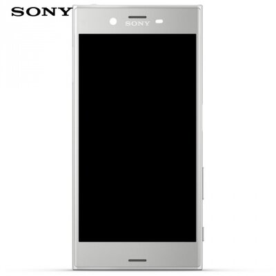 Gyári LCD kijelző komplett panel (kerettel, érintőpanellel) EZÜST [Sony Xperia XZ (F8331)]