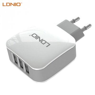 Ldnio DL-AC70 LDNIO hálózati töltő 3 x USB aljzat (5V / 3400mA, kábel NÉLKÜL) FEHÉR