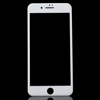 Kijelzővédő üvegfólia (3D full cover, íves, karcálló, 0.30mm, 9H), Fehér [Apple iPhone 7+ Plus 5.5, Apple iPhone 8+ Plus 5.5]