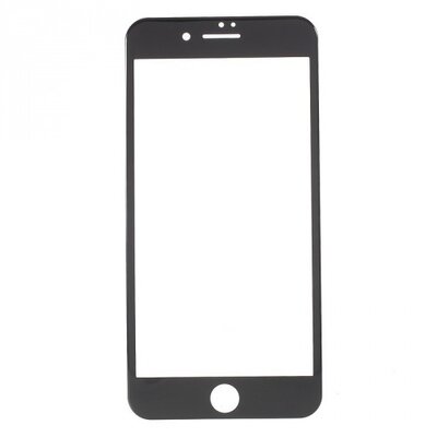 Kijelzővédő üvegfólia (3D full cover, íves, karcálló, 0.30mm, 9H) FEKETE [Apple iPhone 7+ Plus 5.5, Apple iPhone 8+ Plus 5.5]