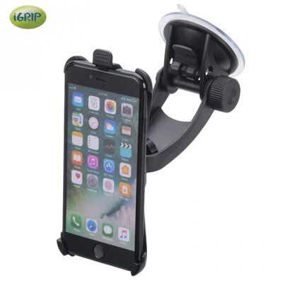 Igrip T5-94984 iGRIP gépkocsi / autó konzol (360°-ban forgatható, tapadókorongos, szélvédőre) FEKETE [Apple iPhone 7 ]