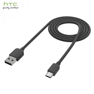 Htc 73H00621-00M Adatátvitel adatkábel (USB Type-C, 120 cm hosszú) FEKETE [HTC 10, Desire 10 Lifestyle, U Play]