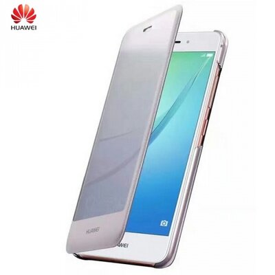 Huawei 51991768 Telefontok álló, bőr (aktív flip, oldalra nyíló, okostok, smart View Cover) Fehér [Huawei nova]