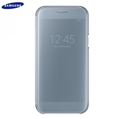 Samsung EF-ZA520CLEGWW Műanyag gyári telefontok (flip, oldalra nyíló, Clear View Cover), Kék [Samsung Galaxy A5 (2017) (SM-A520F)]