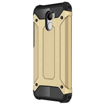 Defender műanyag hátlapvédő telefontok (közepesen ütésálló, gumi / szilikon belső, fémhatás) Arany [Xiaomi Redmi 4]