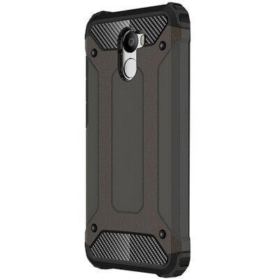 Defender műanyag hátlapvédő telefontok (közepesen ütésálló, gumi / szilikon belső, fémhatás) Barna [Xiaomi Redmi 4]