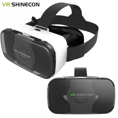 Shinecon SHINECON videoszemüveg (3D, filmnézéshez ideális, 4,7-5,5" kijelzőhöz) FEKETE/FEHÉR