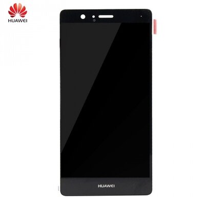 Gyári LCD kijelző komplett panel (kerettel, érintőpanellel) SZÜRKE [Huawei P9 Plus]