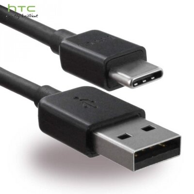Htc DC M700 Adatátvitel adatkábel (USB Type-C, 120 cm hosszú) FEKETE [HTC 10, Desire 10 Lifestyle, U Play, U Ultra]