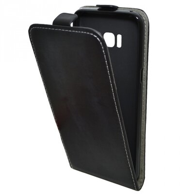 Telefontok álló, bőr hatású (flip, mágneses, szilikon tartó) Fekete [Samsung Galaxy S8+ Plus (SM-G955)]