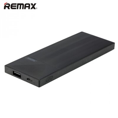 Remax REMAX THOWAY hordozható vésztöltő, powerbank (belső 10000 mAh Li-Ion akku, 2 USB aljzat, 2 x 5V /2000mA, kábel NÉLKÜL) SZÜRKE
