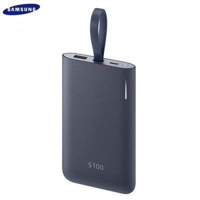 Samsung EB-PG950CNEG Hordozható vésztöltő, powerbank (belső 5100 mAh akku, 9V / 2000mA, USB Type-C, gyorstöltést támogatja), Sötétkék [Samsung Galaxy A3 (2017) (SM-A320F)