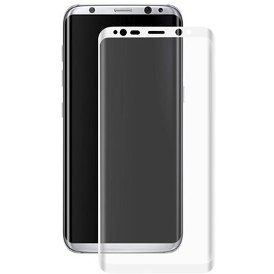 ENKAY Kijelzővédő üvegfólia (3D full cover, íves, ultravékony előlap, karcálló, 0.26mm, 9H), Fehér [Samsung Galaxy S8 (SM-G950)]